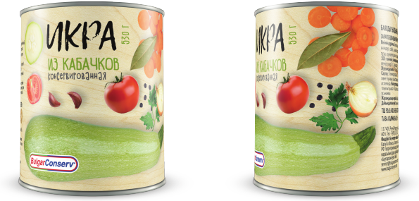 Этикетка BulgarConserv Икра из кабачков